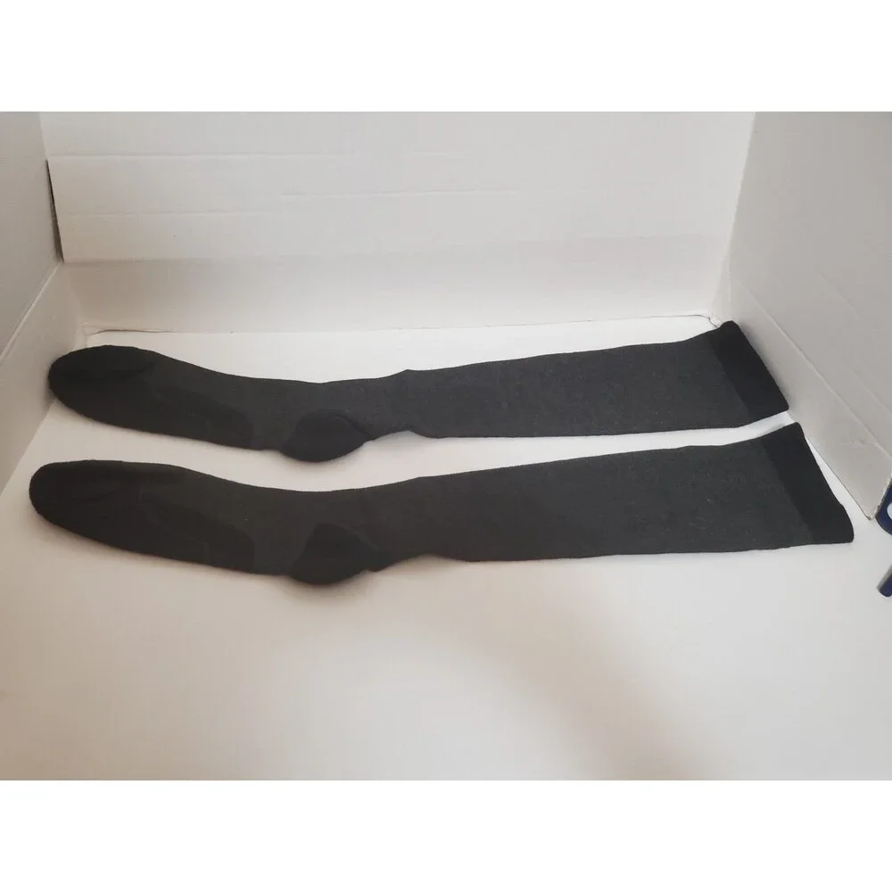 Bamboo Viscose Mens Compression Socks XXL Dark Grey Arch Support Reinforced Sole